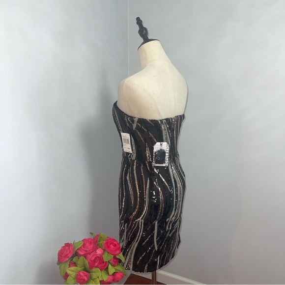 Dress Population Embellished Sequins Strapless Sweetheart Bodycon Dress- Reemoly - Picture 6 of 16